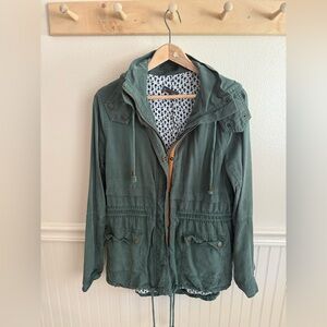 Market & Spruce Olive Outerwear with Patterned Lining